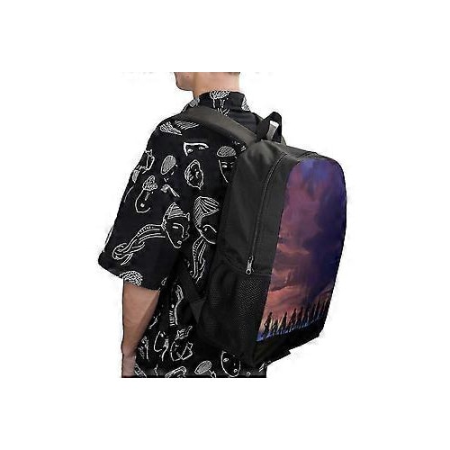 Rucsac din Oxford 600D rezistent la apa cu imprimeu Attack On Titan, Multicolor, pentru laptop 15 inch