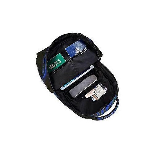 Rucsac laptop din Oxford 600D cu imprimeu frontal, compartiment pentru laptop 15" FRU-CJK0424-260827-1148, negru/albastru