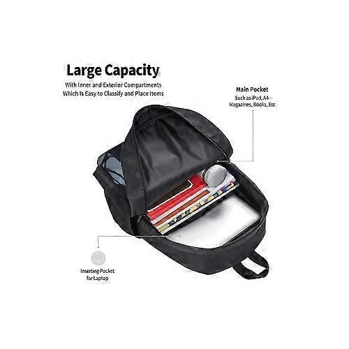 Rucsac din Oxford 600D poliester cu print Venom b4770, negru, compartiment pentru laptop 15", usor