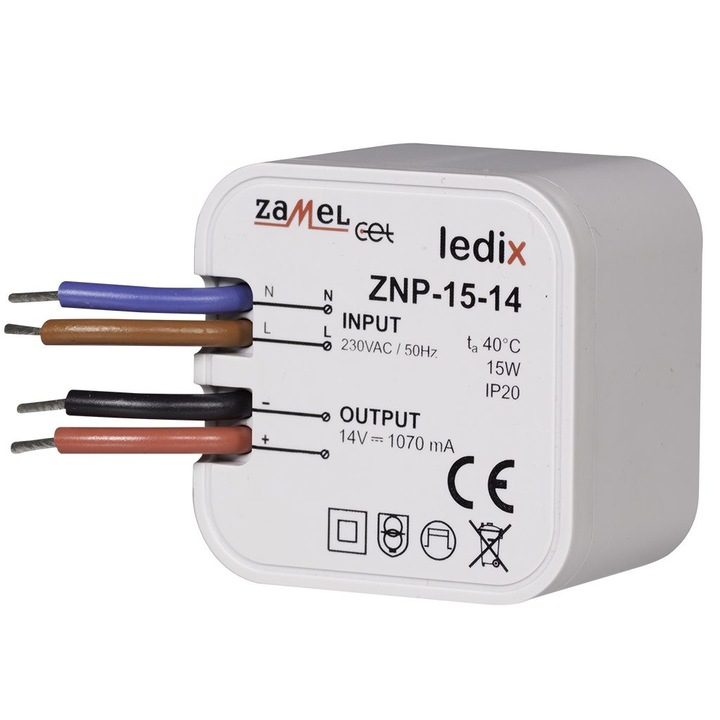 Захранване Zamel, 14 V DC / 15 W ZNP-15-14