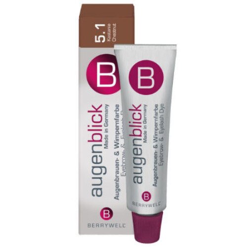 Vopsea de gene si sprancene Berrywell 15ml castaniu 5.1