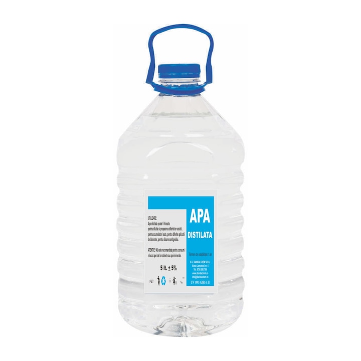 Danida Chem Desztillált víz, 99,98% tisztaság, 5 l, Fogászati laboratóriumok számára