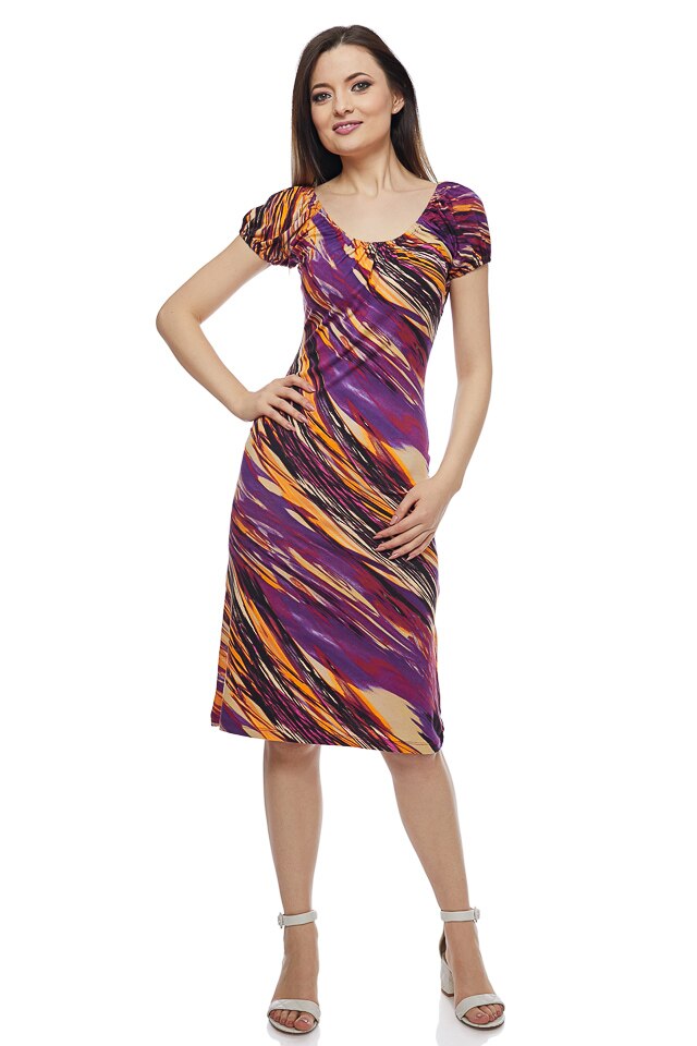 Rochie lejera din jerse imprimat lil, Imprimeu