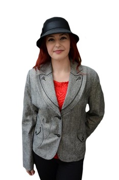 Sacou cu aspect tineresc, D&J Exclusive, Gri, 48 Sacou cu aspect tineresc, D&J Exclusive, Gri, 48