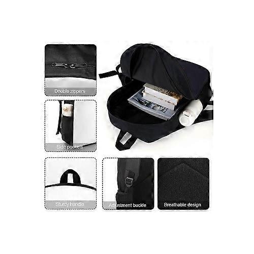 Rucsac unisex din Oxford 600D cu print frontal, compartiment pentru laptop 15 inchi, multicolor