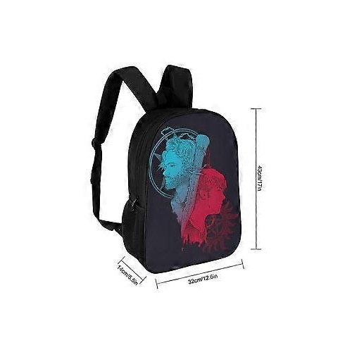 Rucsac unisex din Oxford 600D cu print frontal, compartiment pentru laptop 15 inchi, multicolor