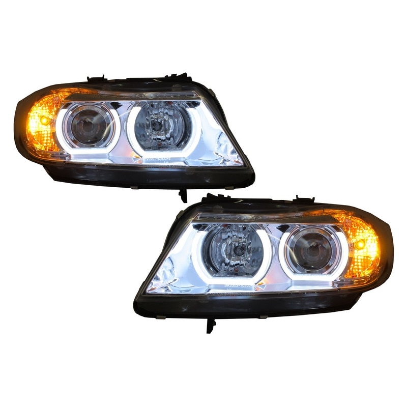 Faruri Xenon Angel Eye 3D U-TYPE compatibil cu BMW Seria 3 E90 E91