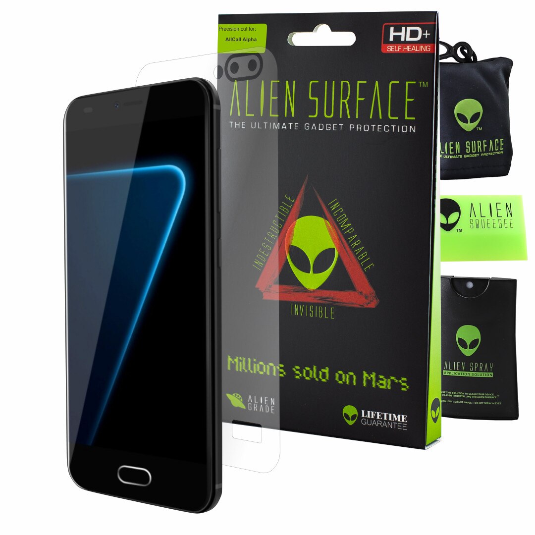 Folie Alien Surface HD, AllCall Alpha, protectie spate, laterale + Alien Fiber cadou
