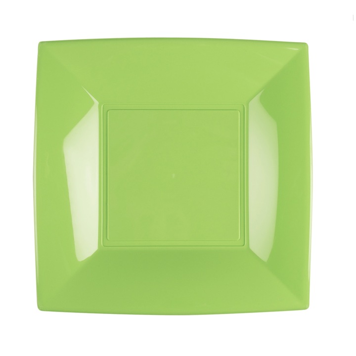 Farfurie verde PP set 25 buc Gold Plast Nice Collection 23x23 cm