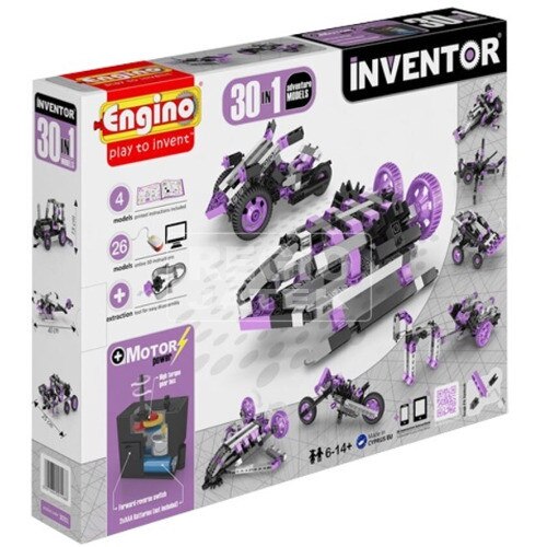 Joc Engino de Constructie Interactiv Inventor 30 Modele Set Motorizat Modele de Aventura