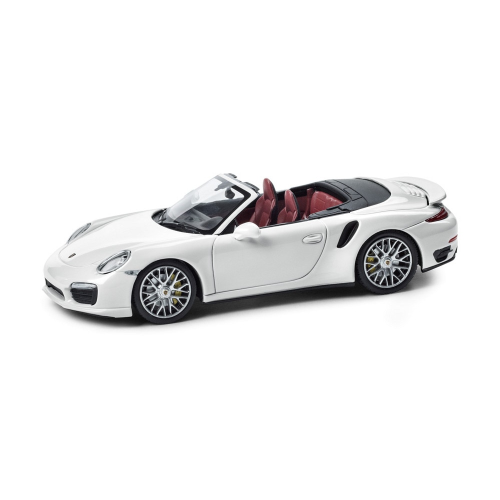 Macheta Auto Porsche 911 (991) Turbo S Cabrio, 1:43, Alb