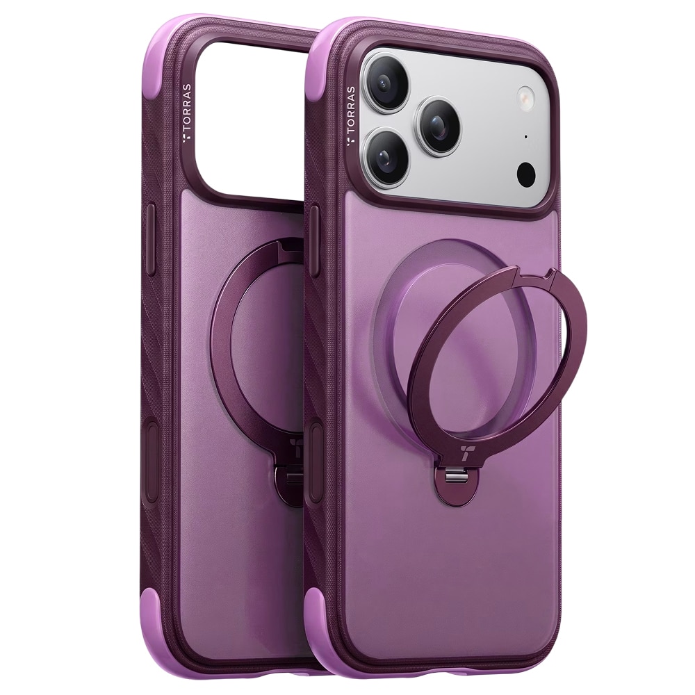 Husa pentru iPhone 18 Pro Max / iPhone 17 Pro Max - Torras Ostand Q3 Rugged - Plum Purple