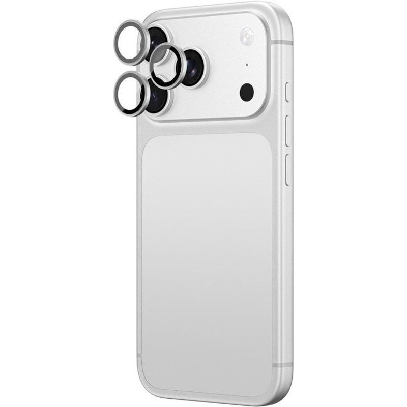Protector lentile camera AmazingThing Radix Vision IP18CAMSVGLA, sticla safir 95% transmitere lumina, strat anti-reflexie, rama aluminiu mat, rezistent la praf si apa, compatibil iPhone 18 Pro/18 Pro Max, argintiu