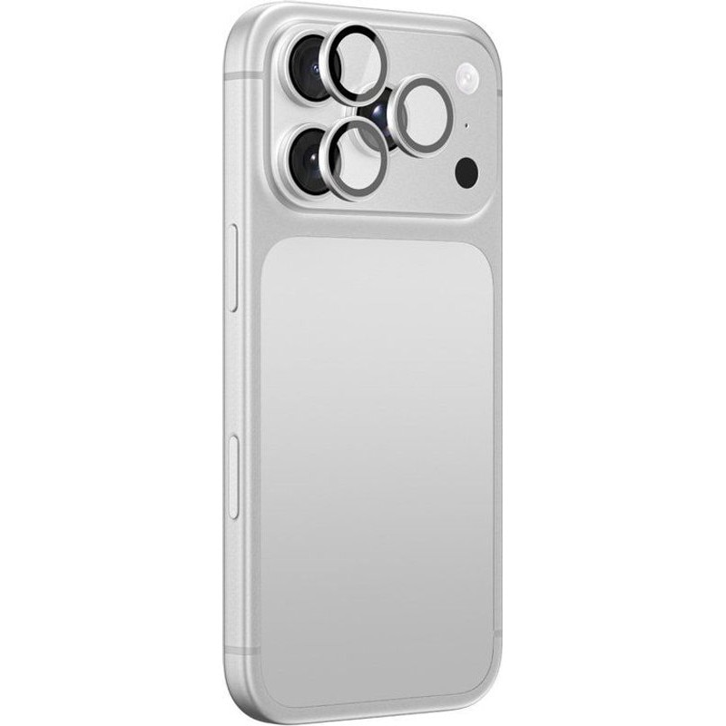 Protector lentile camera AmazingThing Radix Vision IP18CAMSVGLA, sticla safir 95% transmitere lumina, strat anti-reflexie, rama aluminiu mat, rezistent la praf si apa, compatibil iPhone 18 Pro/18 Pro Max, argintiu