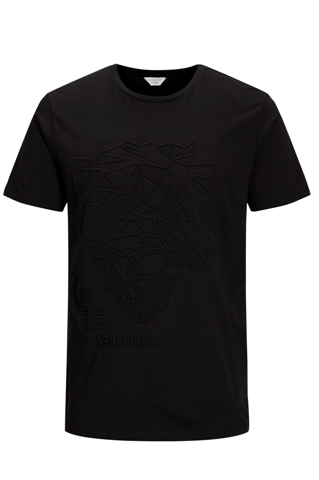 Tricou negru, Jack&Jones, Mest, Negru