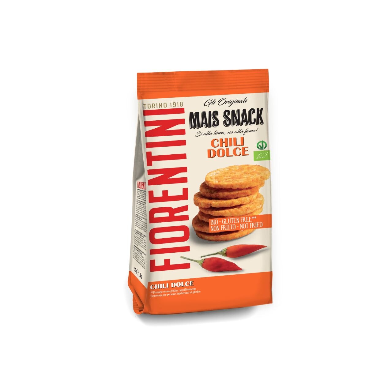 Chipsuri eco cu chili fara gluten Mini Snack 50 g Fiorentini