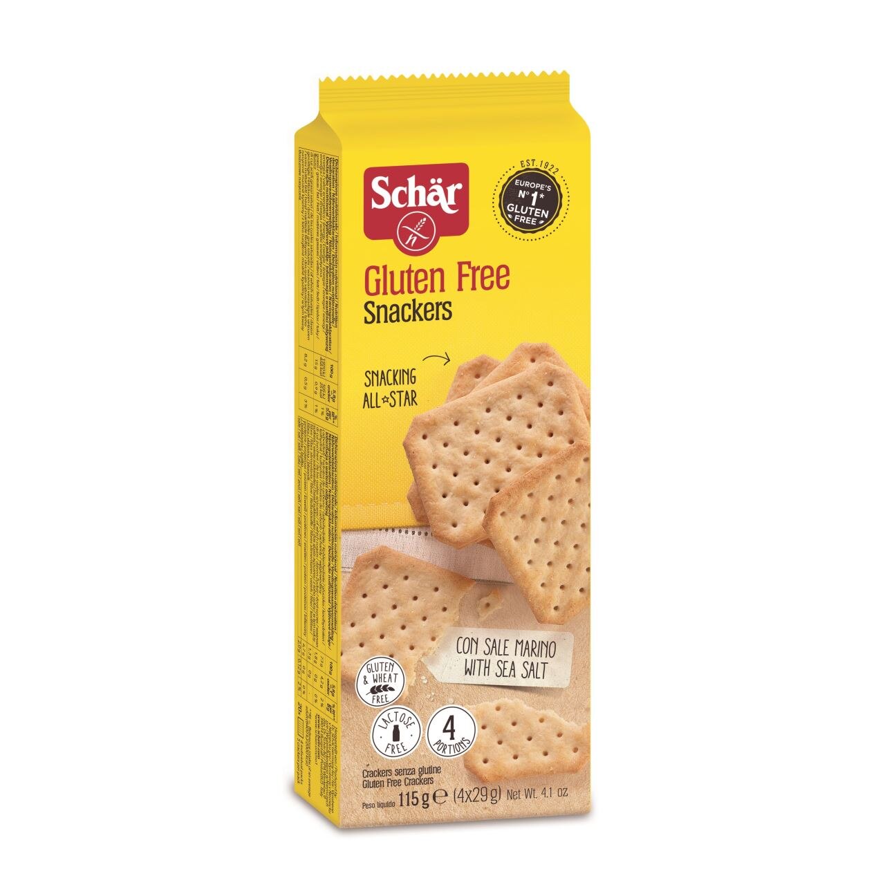 Biscuiti sarati fara gluten Snackers 115g Schar
