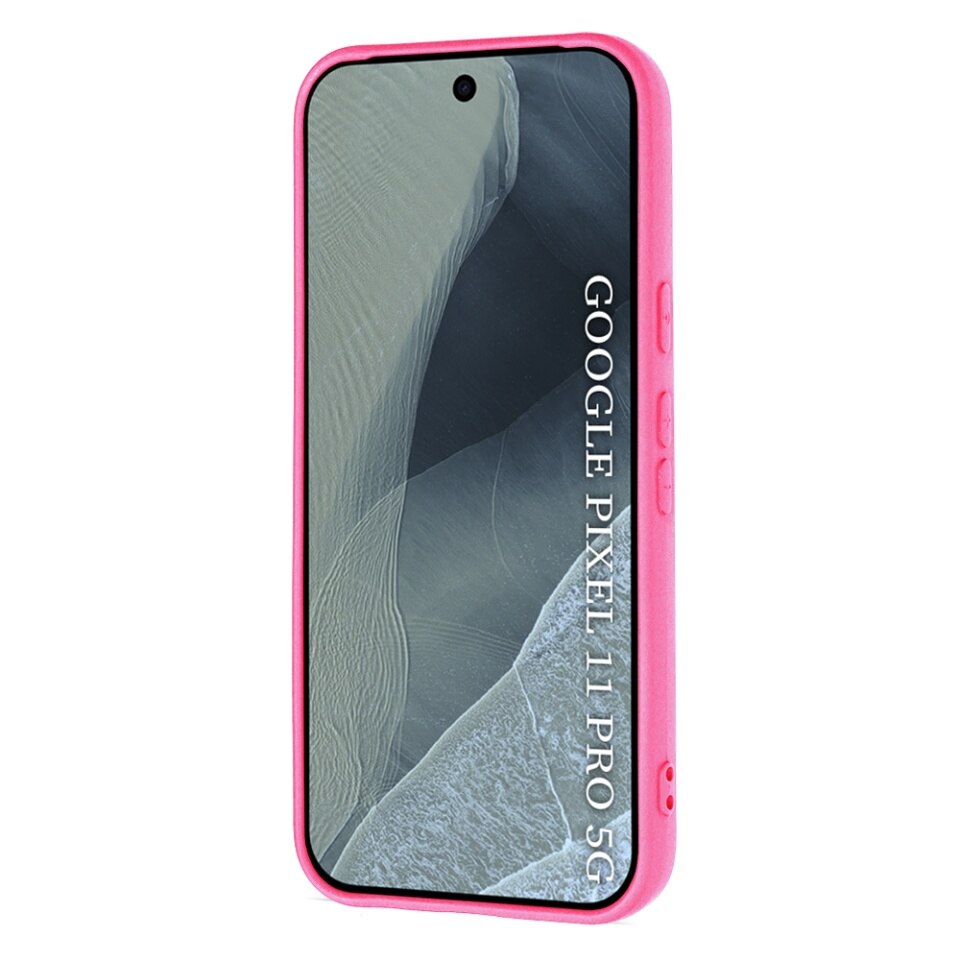 Husa pentru Google Pixel 11 Pro din Silicon Catifelat, Antisoc, set cu sticker, SoftElegance, Fucsia
