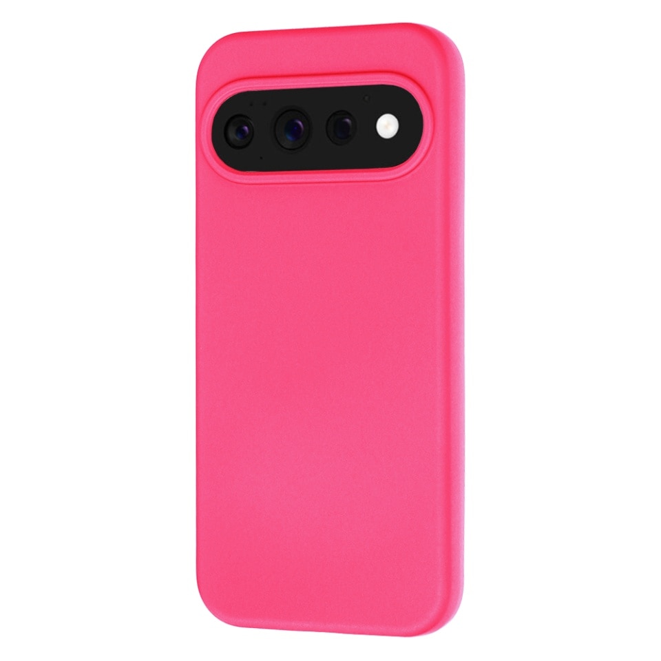 Husa pentru Google Pixel 11 Pro din Silicon Catifelat, Antisoc, set cu sticker, SoftElegance, Fucsia