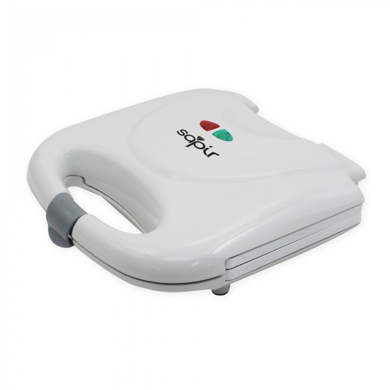 Sandwich maker Sapir 750W, invelis Marmorat, Alb