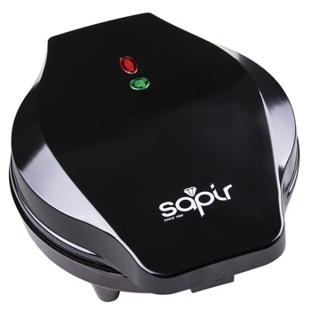 Aparat de gofre SAPIR SP 1442 GF, 1200 W, 5 locuri in forma de inima, Negru Aparat de gofre SAPIR SP 1442 GF, 1200 W, 5 locuri in forma de inima, Negru