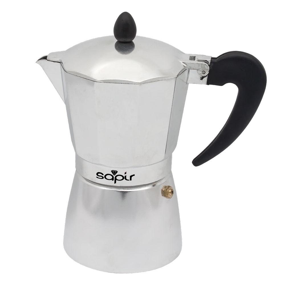 Cafetiera cubaneza SAPIR SP 1173 I9, 9 cesti, Argintiu