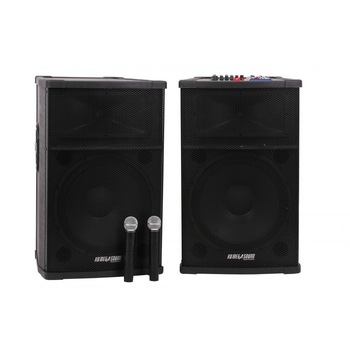 Pachet de 2 Boxe Vlliodor NRS cu Port USB , SD Card , Radio Fm , Intrare AUX , Jack de intrare 6.5 mm , Putere 2 x 300 W , 2 Micofoane incluse , Ecran LCD , Culoare Negru Pachet de 2 Boxe Vlliodor NRS cu Port USB , SD Card , Radio Fm , Intrare AUX , Jack de intrare 6.5 mm , Putere 2 x 300 W , 2 Micofoane incluse , Ecran LCD , Culoare Negru
