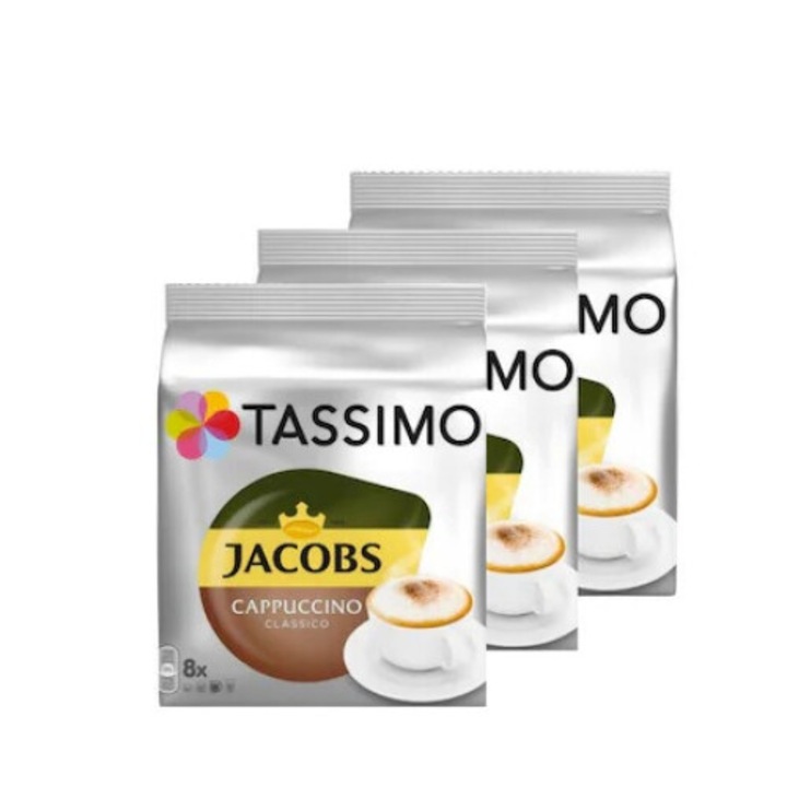 Комплект от 3 капсули Jacobs Tassimo Cappuccino, 260гр