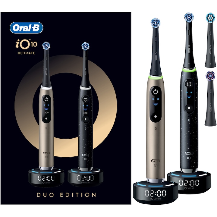 Periuta De Dinți Electrica Oral-B iO10 Cu Carcasa De Călătorie De Încărcare Negru — imaginea 3