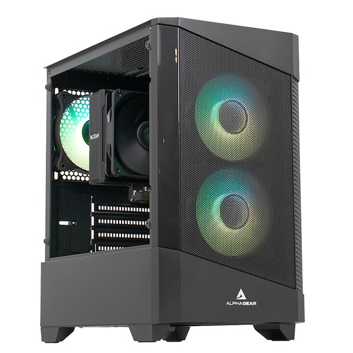 Sistem PC Gaming OptimX KIAN BEST RX6 cu procesor Intel® Core™ i3-10100 up to 4.3 Ghz, Memorie 16GB DDR4, 1TB SSD, Video Dedicat PCWinMax Radeon RX 580, 8GB GDDR5, 256-biti + Windows 11 PRO