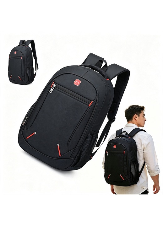 Rucsac Negru Urban, Capacitate 30L, Impermeabil, Pentru Munca/Scoala