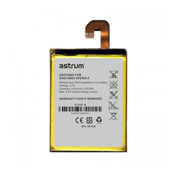Acumulator Sony C6603 Xperia Z, 2330mAh, Astrum Acumulator Sony C6603 Xperia Z, 2330mAh, Astrum