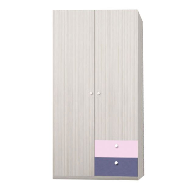 Dulap Alegria Ferrara cu 2 sertare Violet/Lila, 200x100x50 cm
