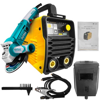 Pachet aparat sudura Profesional Proweld MMA 220 DLS 220A MMA si Lift TIG VRD invertor + Polizor unghiular Total 1010W Pachet aparat sudura Profesional Proweld MMA 220 DLS 220A MMA si Lift TIG VRD invertor + Polizor unghiular Total 1010W
