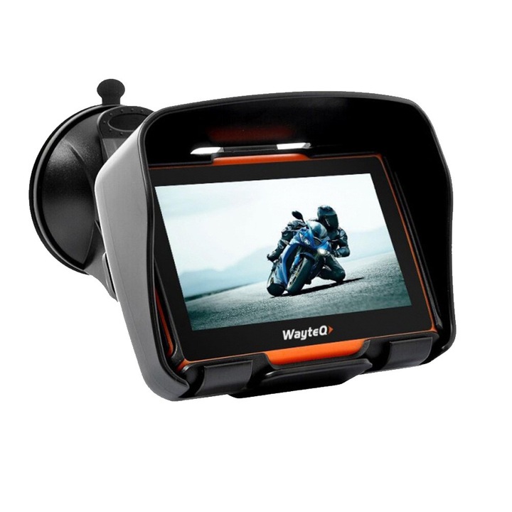 GPS pentru motociclete, ATV WayteQ xRider 4.3 inch, 800mhz, 256MB RAM, Bluetooth