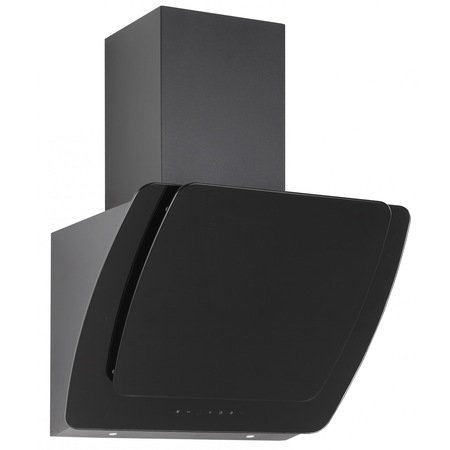 Hota decorativa Pyramis MISTERO, putere de absorbtie 580mc/h, 1 motor, 60cm, Sticla neagra