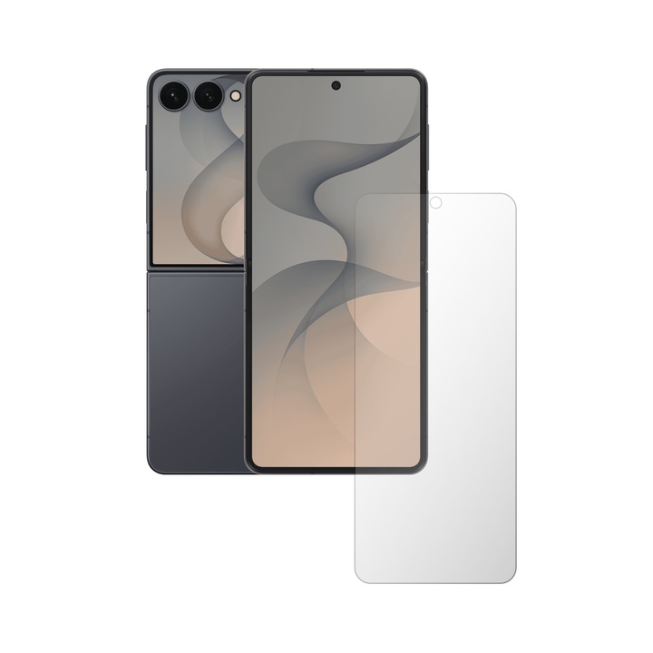Folie Protectie Ecran Interna iSkinz Matte pentru Samsung Galaxy Z Flip8 - Full Dispaly, Siliconica Matte Anti-Amprenta, Anti Reflex, Adeziva si Flexibila