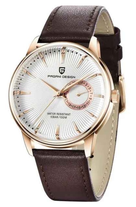 Часовник PAGANI DESIGN PD-1654 Gold White, Кварцов VH65, Сапфир AR, 40мм, 100М