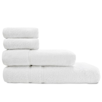 Set 4 prosoape Lux Hotel, Alb, 100% bumbac Terry Selection, 675 gr/mp Set 4 prosoape Lux Hotel, Alb, 100% bumbac Terry Selection, 675 gr/mp