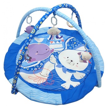 Covoras de joaca pentru bebelusi BabyMix 3433PP, Albastru Covoras de joaca pentru bebelusi BabyMix 3433PP, Albastru