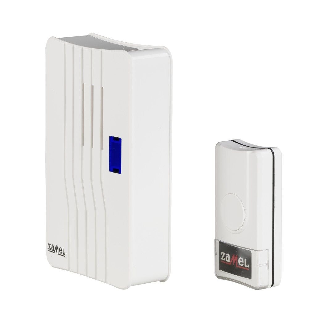 Sonerie wireless Zamel Dance ST-905, raza de actiune 150 m, 90 dB, Alb