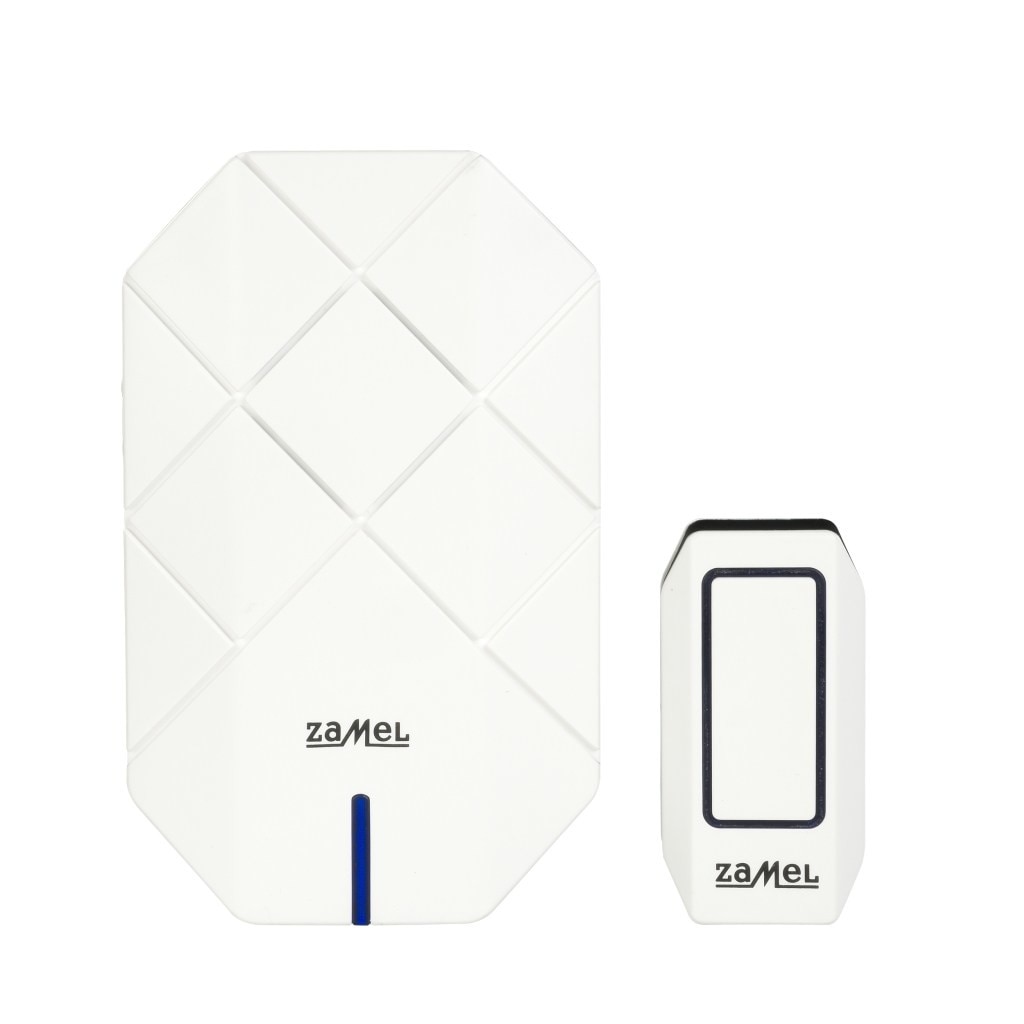 Sonerie wireless Zamel Jazz ST-260, raza de actiune 100 m, 90 dB, Alb