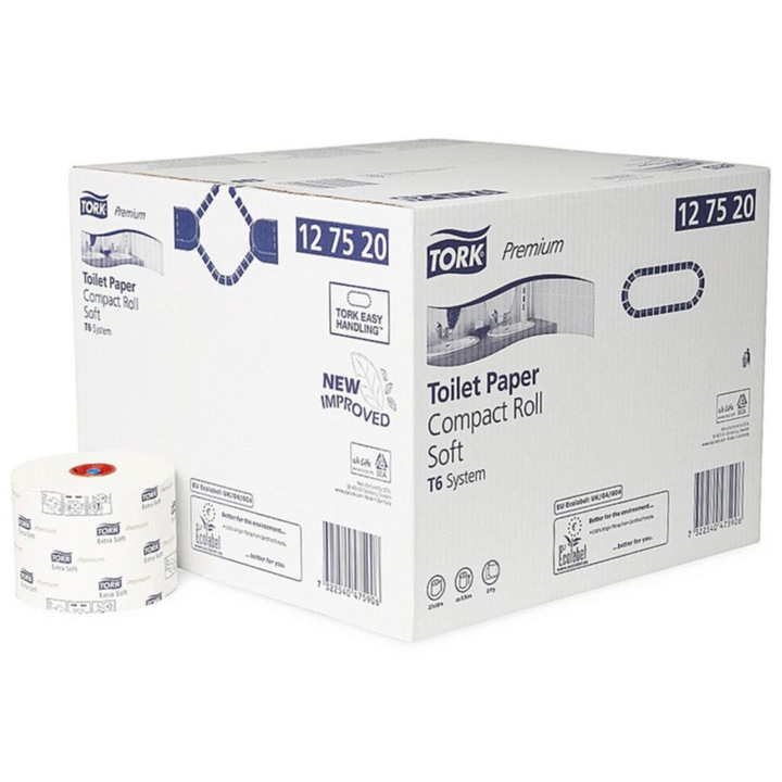 Bax hartie igienica Tork Premium T6 Soft 90m