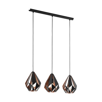 Pendul vintage Carlton 1, 49991, EGLO, 3xE27, otel negru, finisaj cupru, 110 x 80.5 x 20.5 cm, inaltime reglabila Pendul vintage Carlton 1, 49991, EGLO, 3xE27, otel negru, finisaj cupru, 110 x 80.5 x 20.5 cm, inaltime reglabila