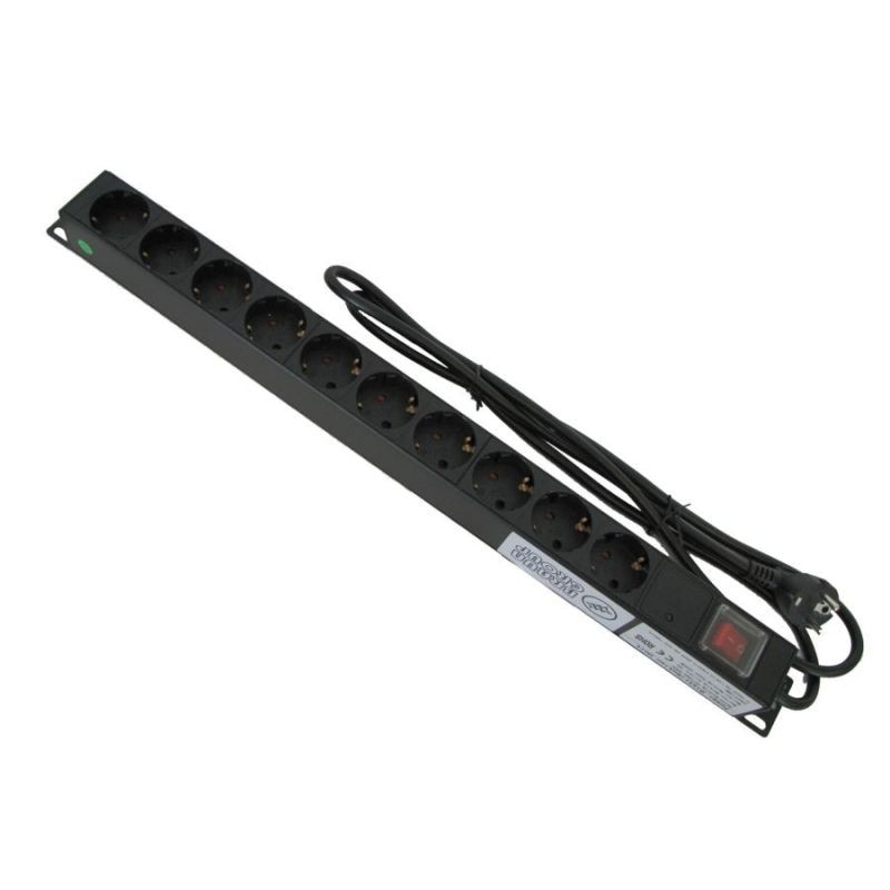 PDU industrial BG05-G10,10 prize Schuko 250V/16A ( 4000W), carcasa din aliaj de aluminiu