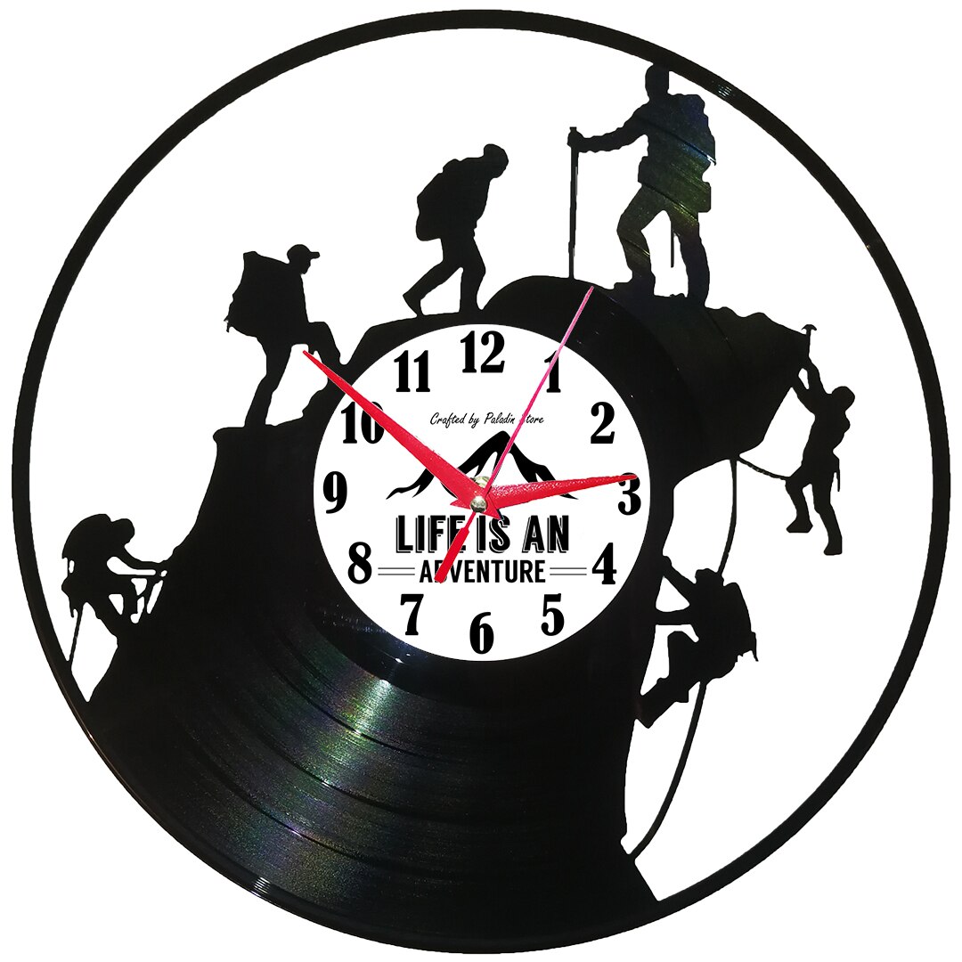 Ceas de perete disc vinil - LIFE IS AN ADVENTURE
