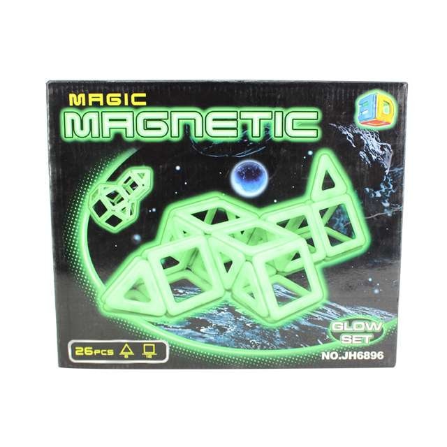 Set constructie magnetic Magic Glow 26 piese