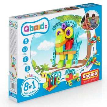 Joc de constructie creativ, Engino Qboidz 8 in 1 Multimodele (Bufnita) Joc de constructie creativ, Engino Qboidz 8 in 1 Multimodele (Bufnita)