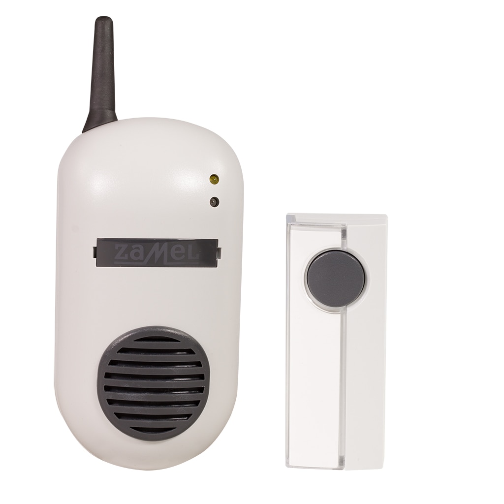 Sonerie wireless cu buton ermetic, ZAMEL, Bulik DRS-982K, Gri
