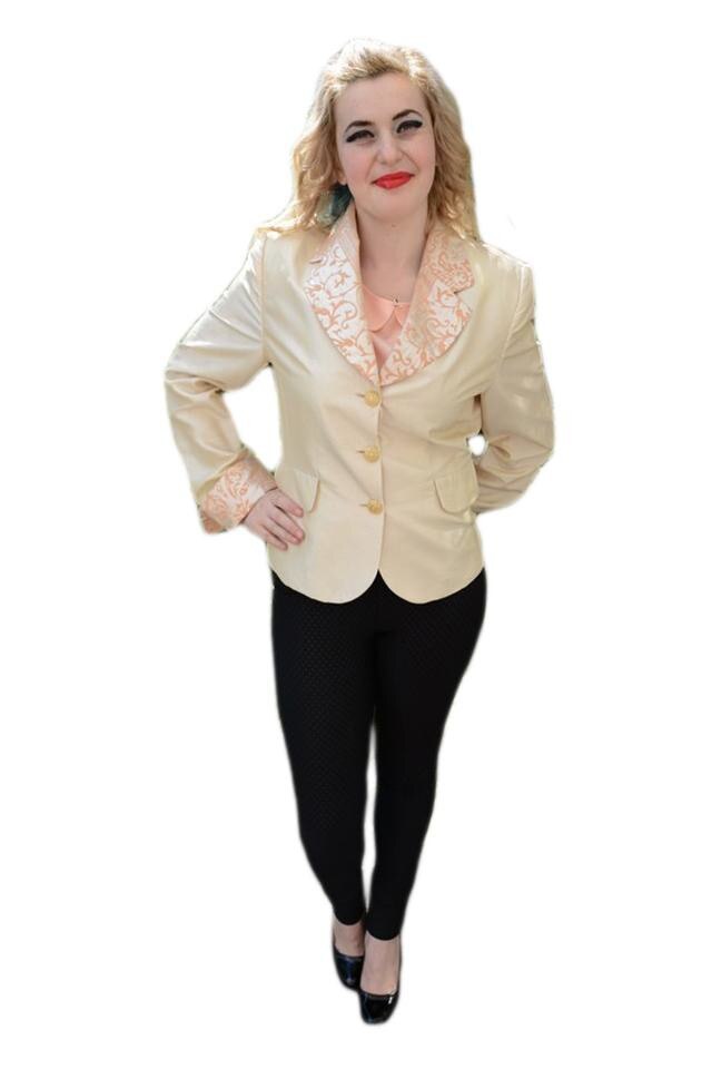 Sacou casual , D&J Exclusive, Bej